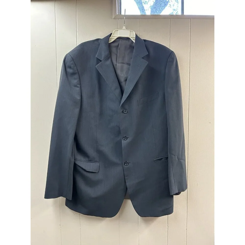 Ermengildo Zegna Soft Wool Blazer Men's‎ 42 R Black 3 Button Sport Coat